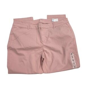 Old Navy Pixie Chino Pants Womens 18 Pink Mid-Rise Ankle Stretch
